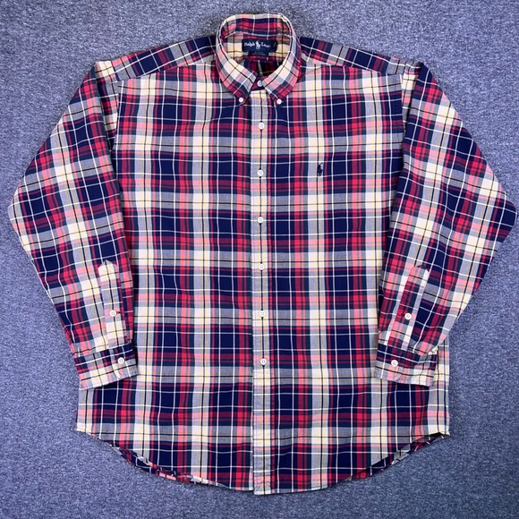 Ralph Lauren Other - VTG Ralph Lauren Shirt Mens Large Plaid Blake Preppy Casual Button Down Tartan